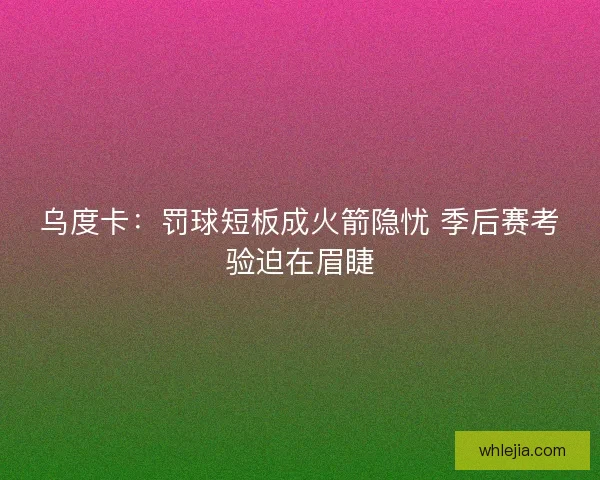 乌度卡：罚球短板成火箭隐忧 季后赛考验迫在眉睫