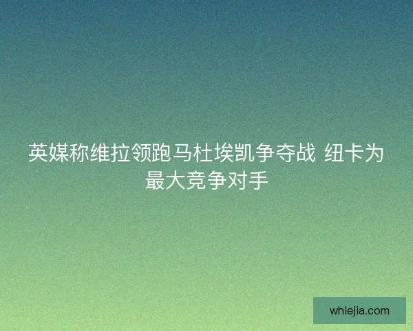 英媒称维拉领跑马杜埃凯争夺战 纽卡为最大竞争对手